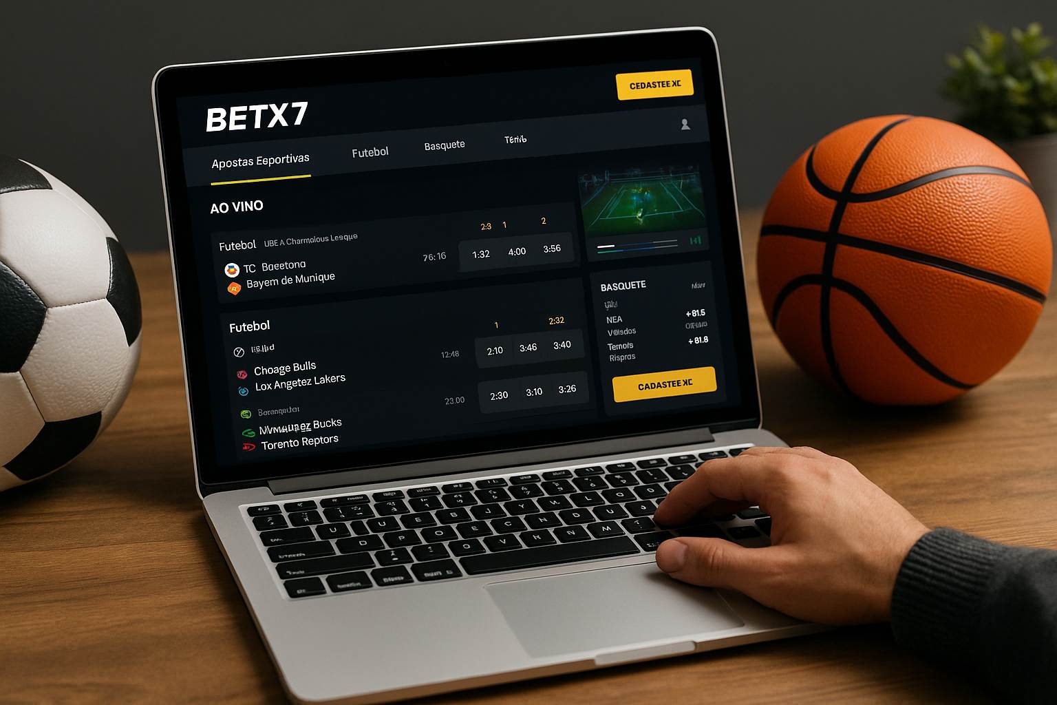 Apostas esportivas no cassino online BETX7